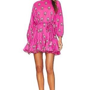 RHODE Pink Floral Mini Dress